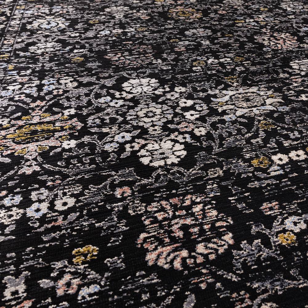 Sovereign 200x290cm Black Vintage Floral Rug