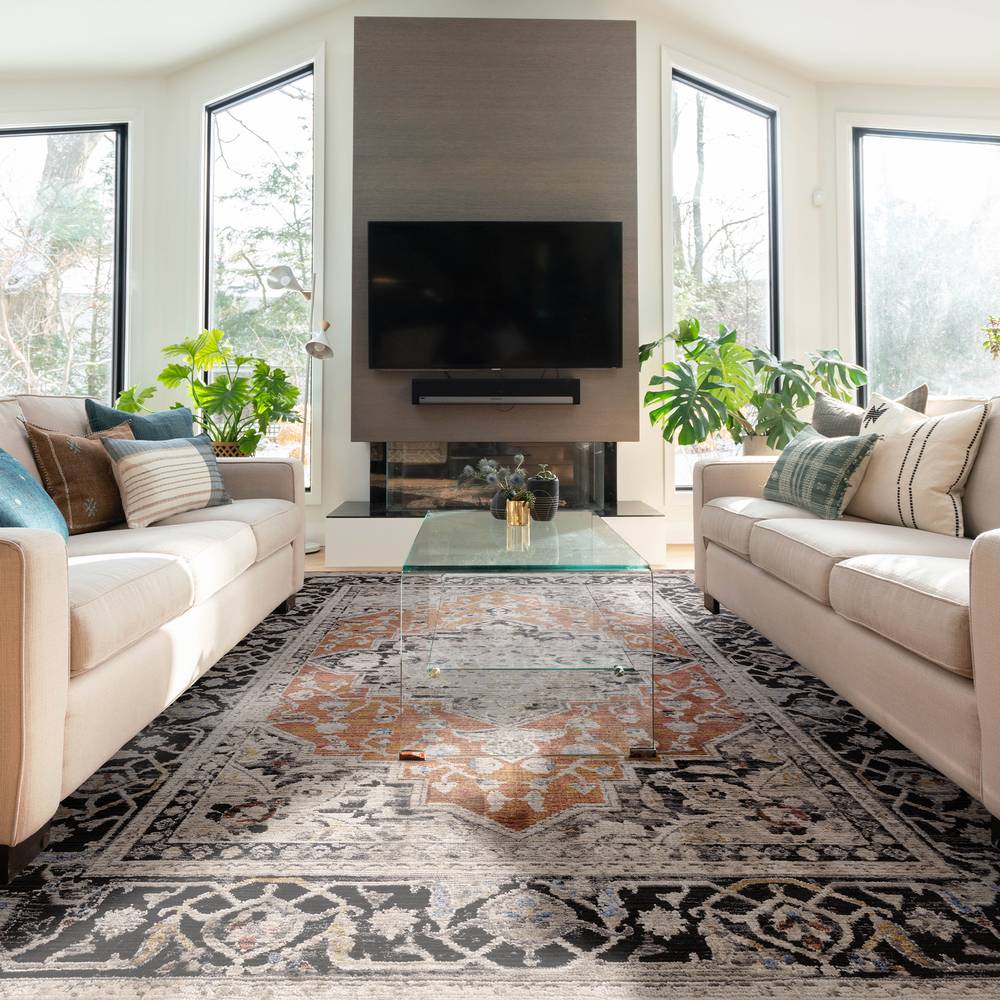 Sovereign 200x290cm Terracotta Medallion Rug