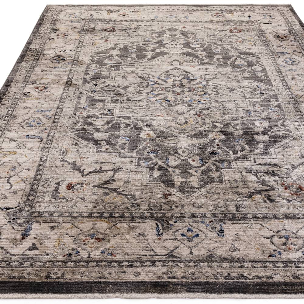 Sovereign 200x290cm Charcoal Medallion Rug