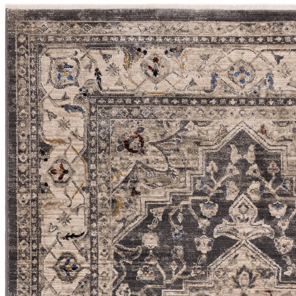 Sovereign 200x290cm Charcoal Medallion Rug