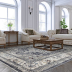 Sovereign 200x290cm Charcoal Medallion Rug