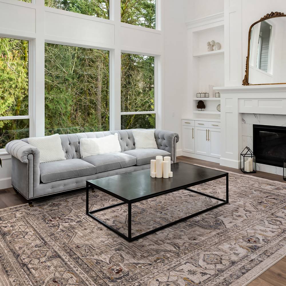 Sovereign 200x290cm Ash Medallion Rug