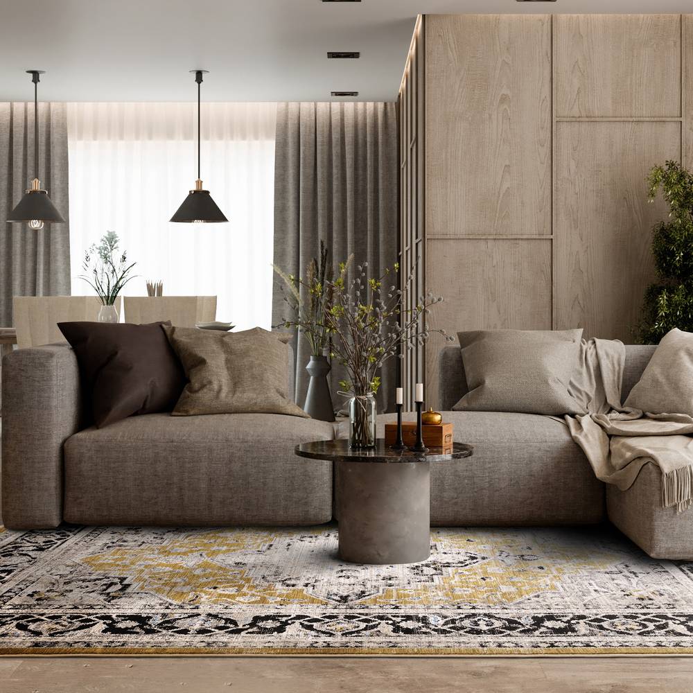 Sovereign 200x290cm Gold Medallion Rug