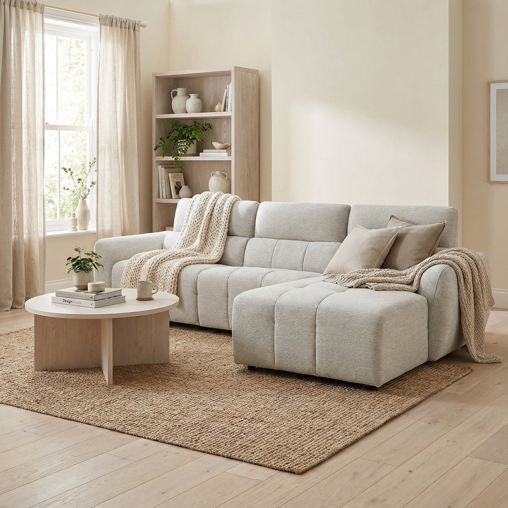 Turin Electric Recliner Sofa Silver Right Hand Corner