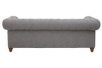 Stella Three Seat Grey Linen Sofa