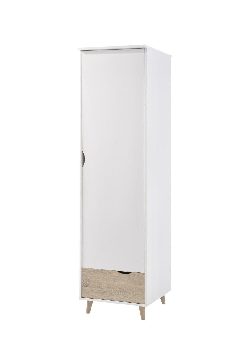 Stockholm 1 Door Wardrobe White-Oak