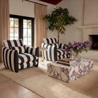 Sycamore Black And White Thick Stripe Chair