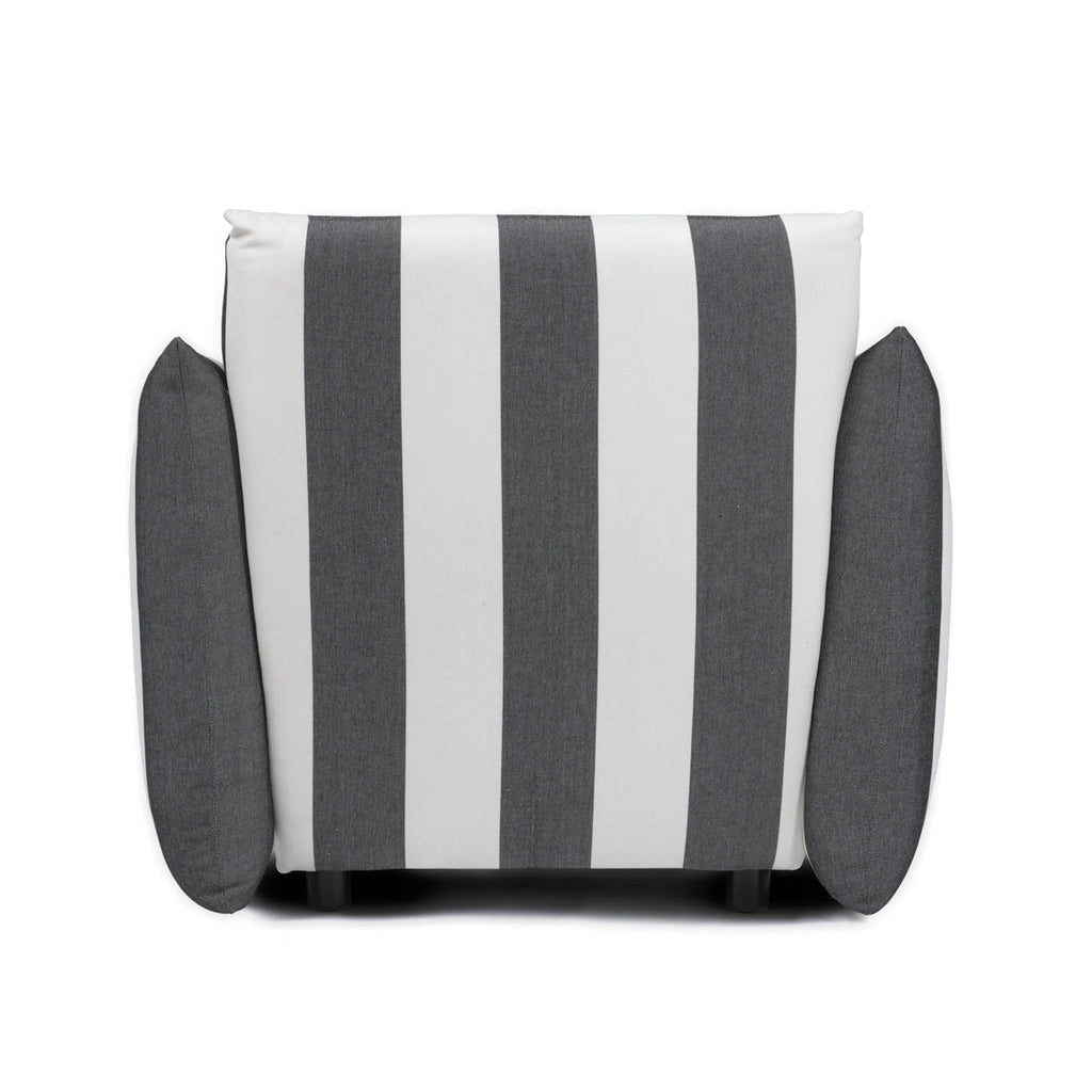 Sycamore Black And White Thick Stripe Chair