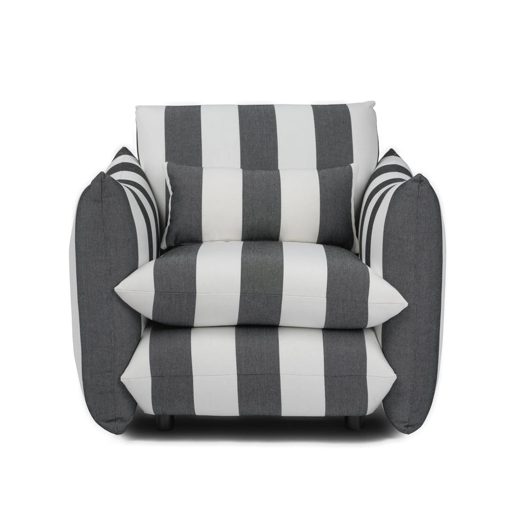 Sycamore Black And White Thick Stripe Chair