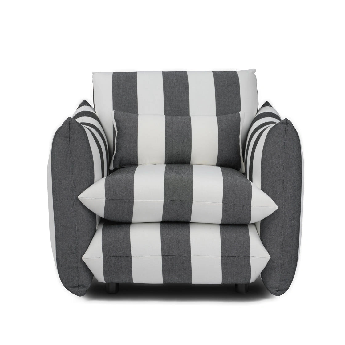 Sycamore Black And White Thick Stripe Chair