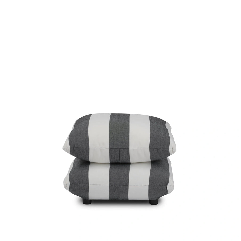 Sycamore Black And White Thick Stripe Pouffe