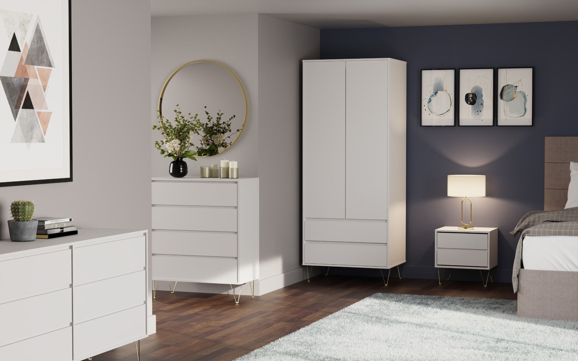Manco 2 Door 2 Drawer Wardrobe