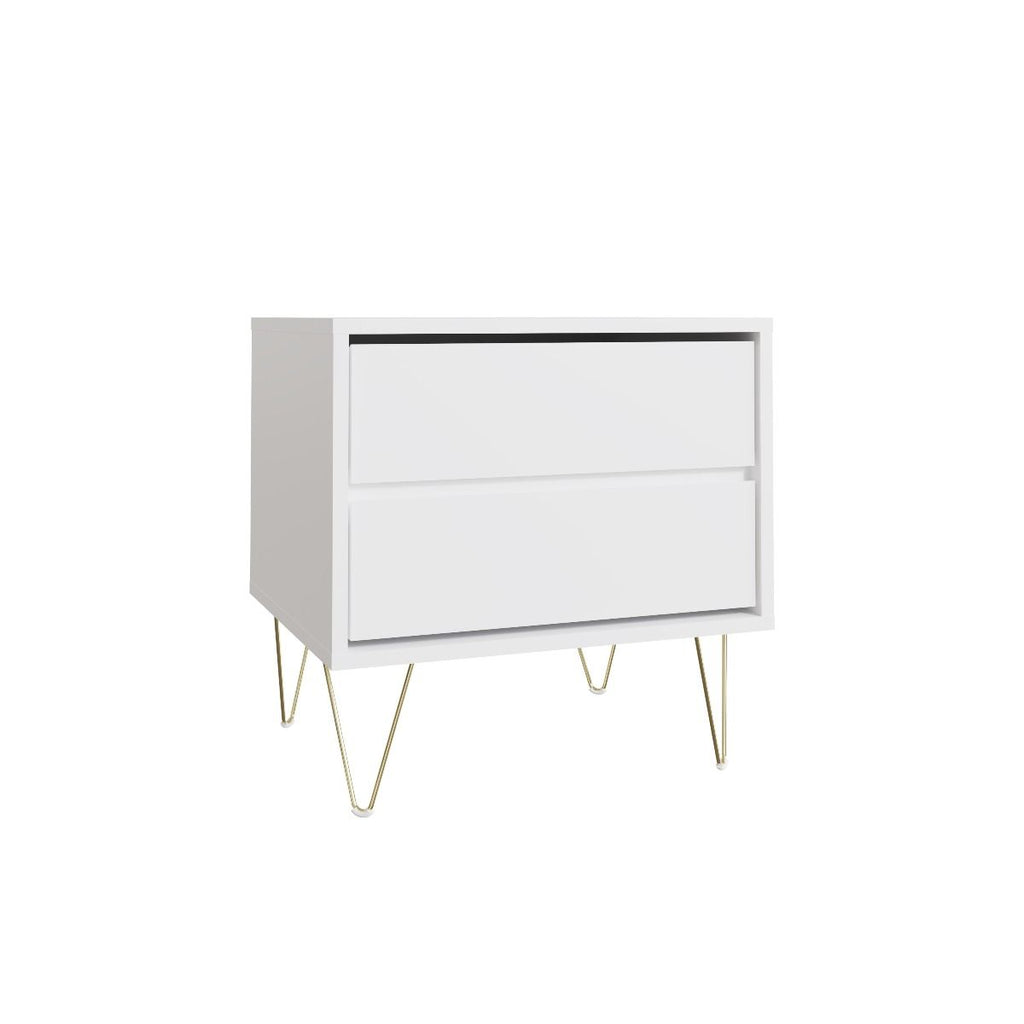 Monaco 2 Drawer Bedside Cabinet