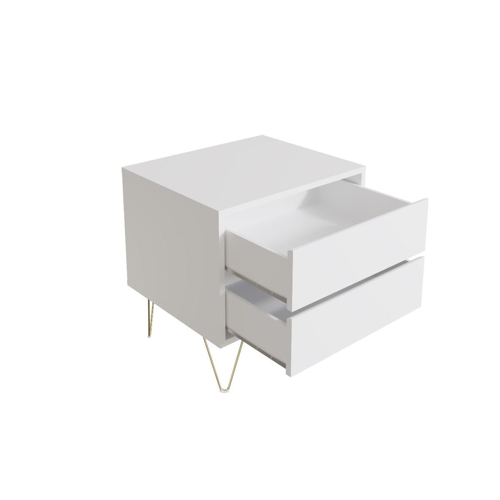 Monaco 2 Drawer Bedside Cabinet