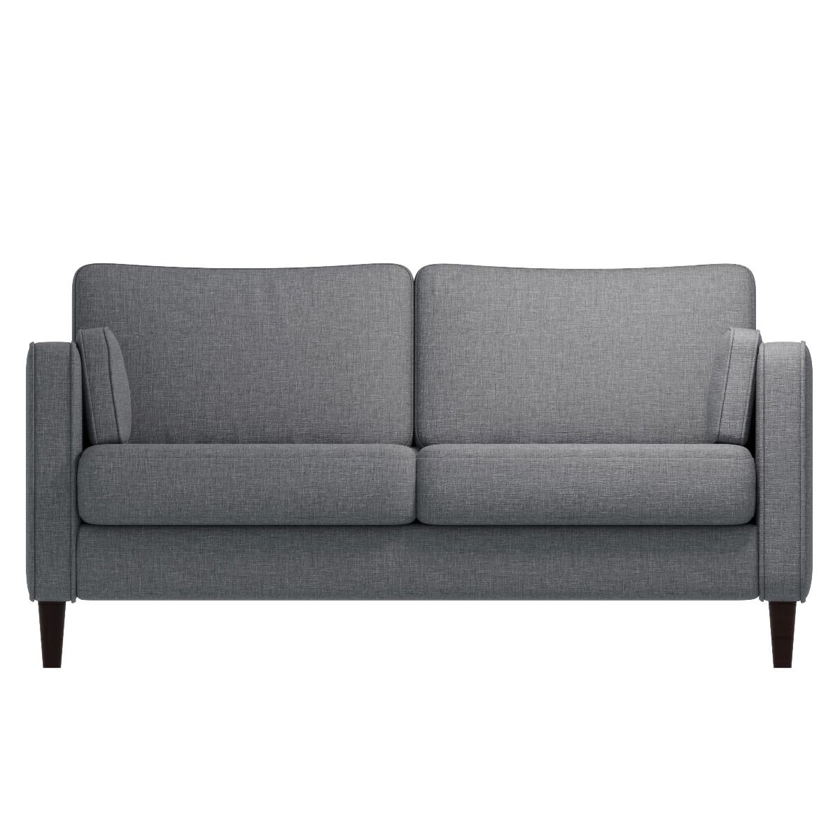 Two Seater Cushion Back Light Grey Sofa