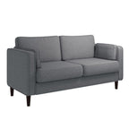 Two Seater Cushion Back Light Grey Sofa