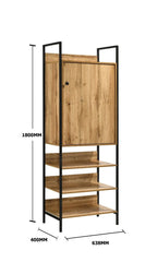 Storage Cabinet with 1 Door & 3 Shelves