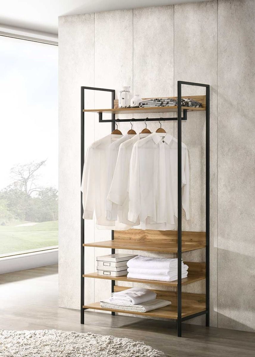 Zahra Open Wardrobe with 4 Shelves