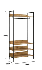 4 Piece Bedroom Furniture Set Open Wardrobes