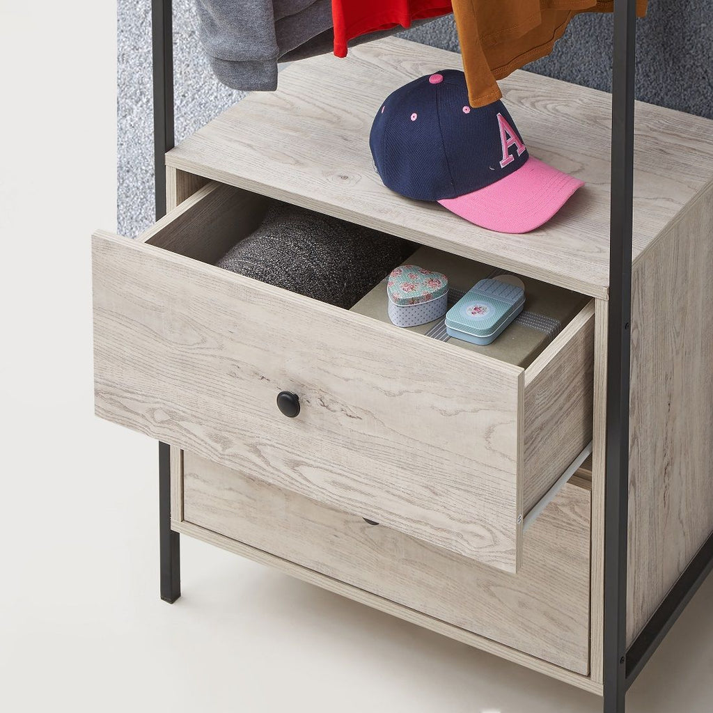 Zahar Open Wardrobe with 2 Drawers