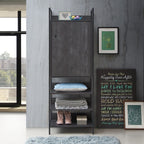 Zahar Storage Cabinet with 1 Door & 3 Shelves