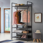 Zahar Open Wardrobe with 4 Shelves