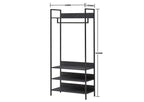 Zahar Open Wardrobe with 4 Shelves