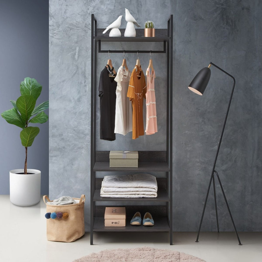Zahra Open Wardrobe with 4 Shelves