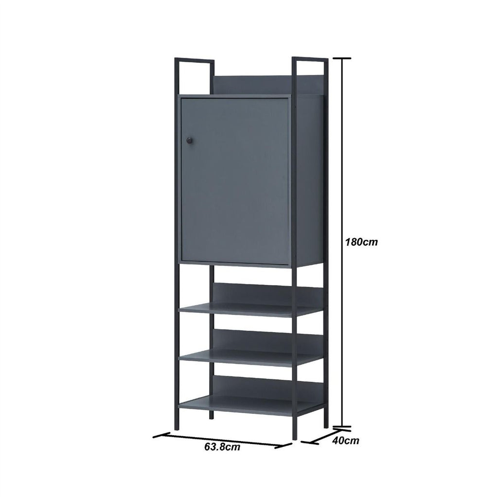 Zahra Storage Cabinet with 1 Door & 3 Shelves