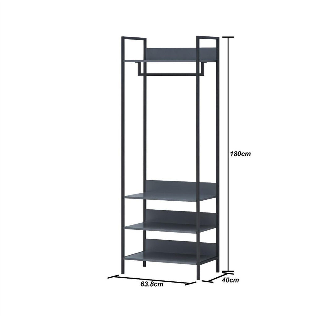 Zahra Open Wardrobe with 4 Shelves