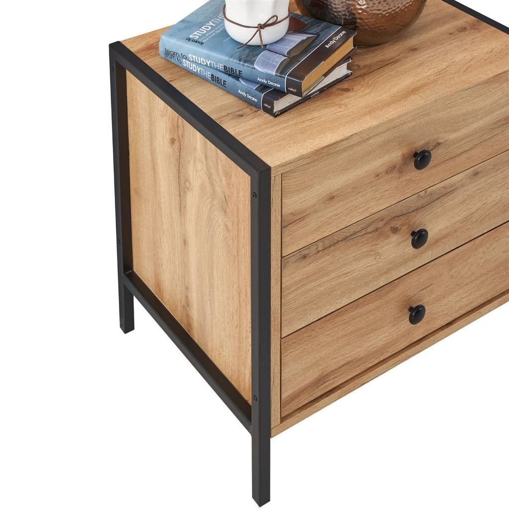 Zahra Nightstand with 3 Drawers