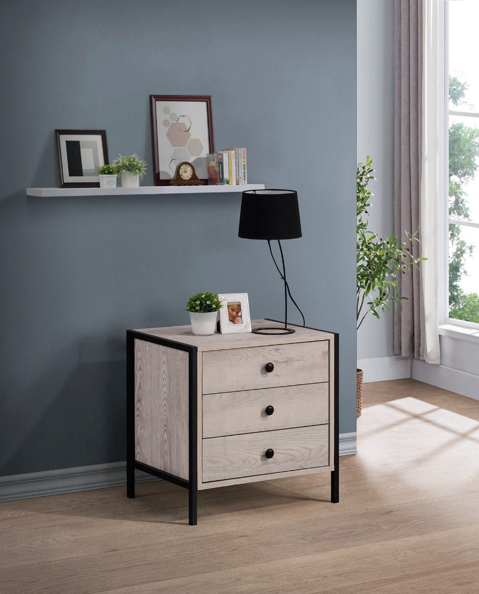 Zahra Nightstand with 3 Drawers