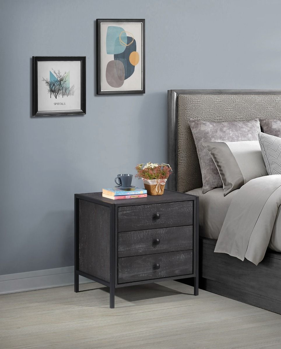 Zahra Nightstand with 3 Drawers