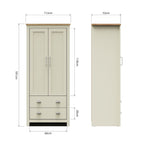 2 Door Wardorbe 2 Drawers