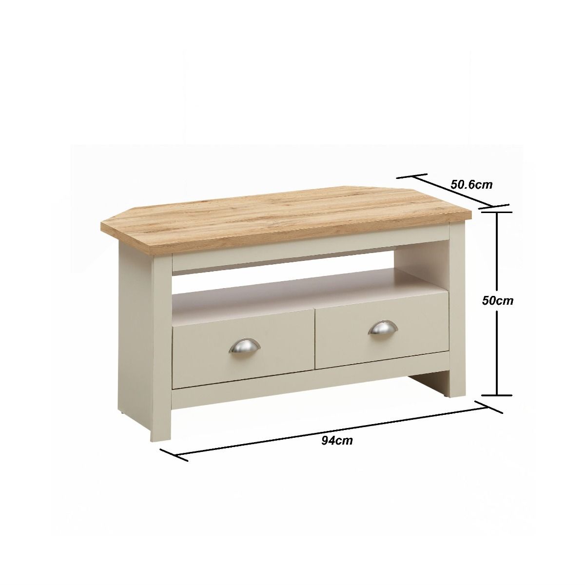 Lisbon Corner TV Unit 2 Drawers