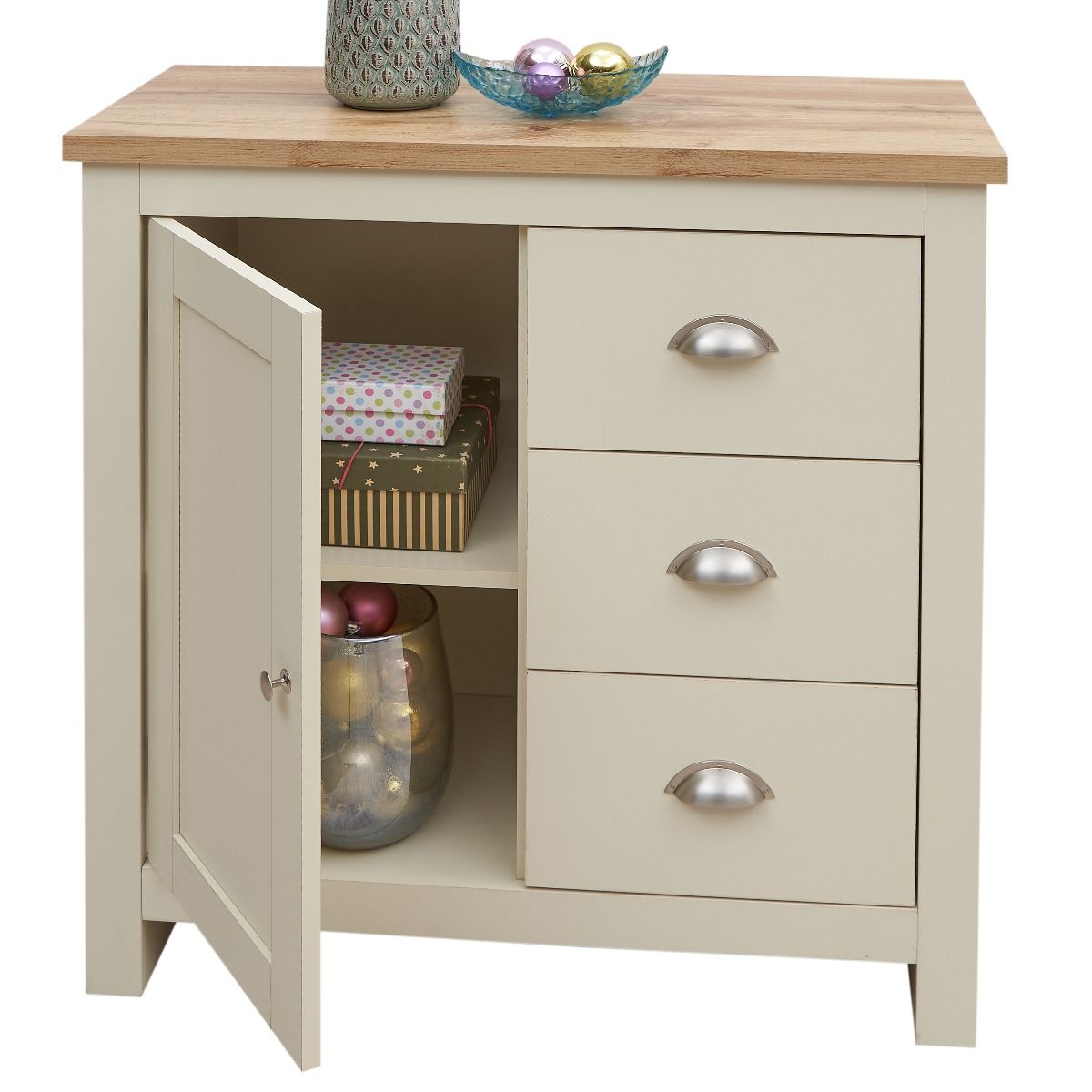 Lisbon Sideboard with 1 Door & 3 Drawers