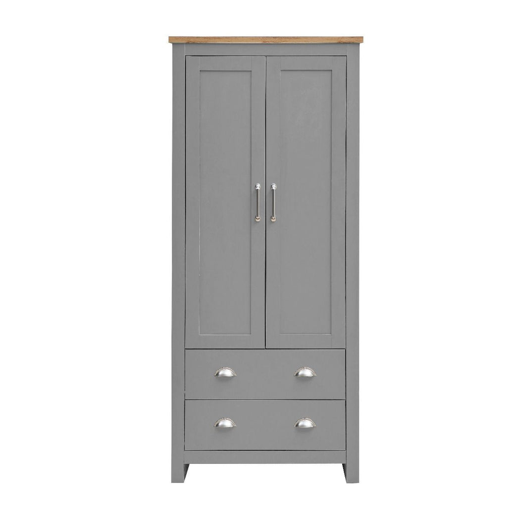 Lisbon 3 Piece Set 2 Door Wardrobe 2+2 Chest 2 Drw Bedside