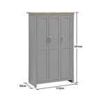 Lisbon 3 Piece Set 3 Door Wardrobe 2+2 Chest 2 Drw Bedside