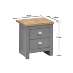 Nightstand with 2 Drawers