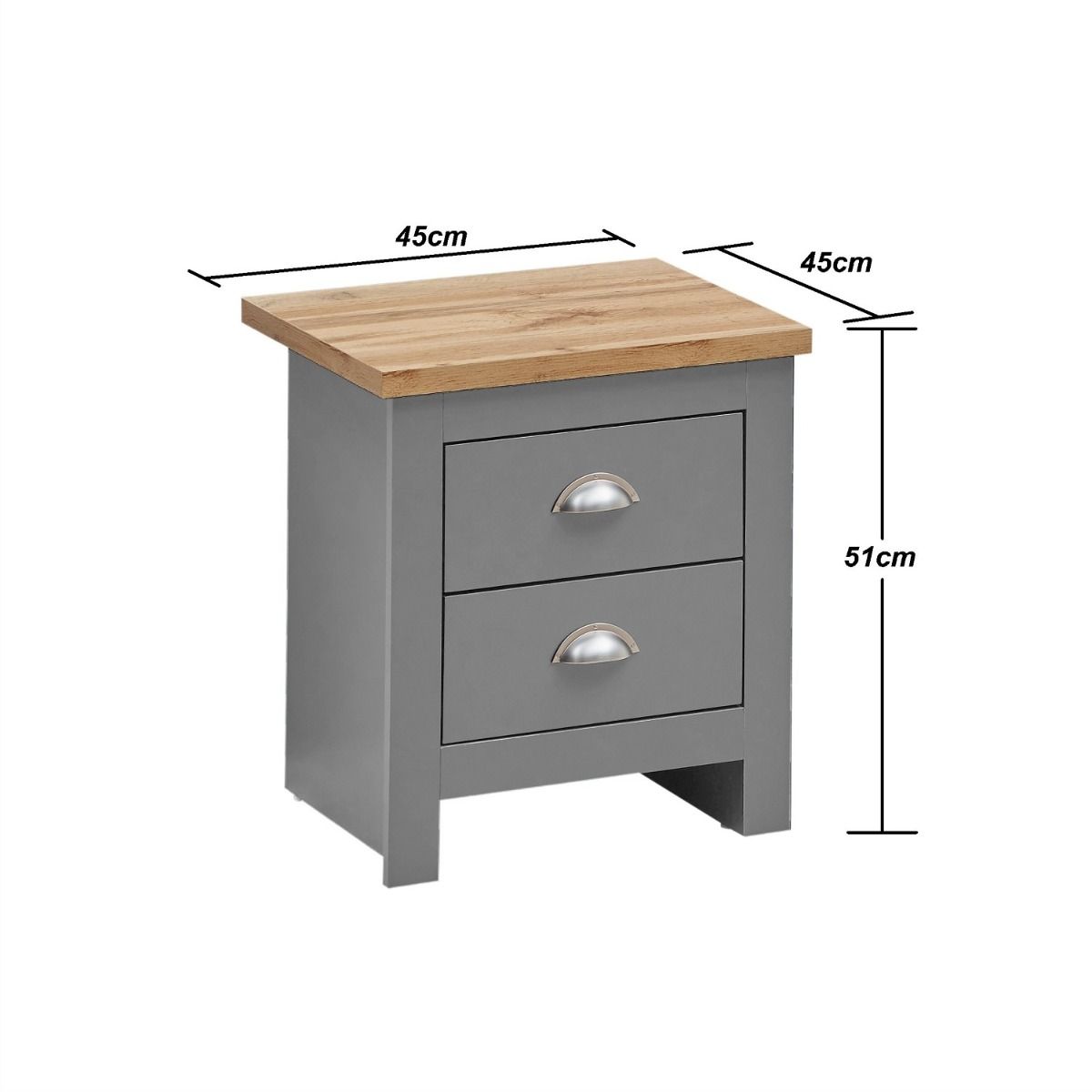 Nightstand with 2 Drawers
