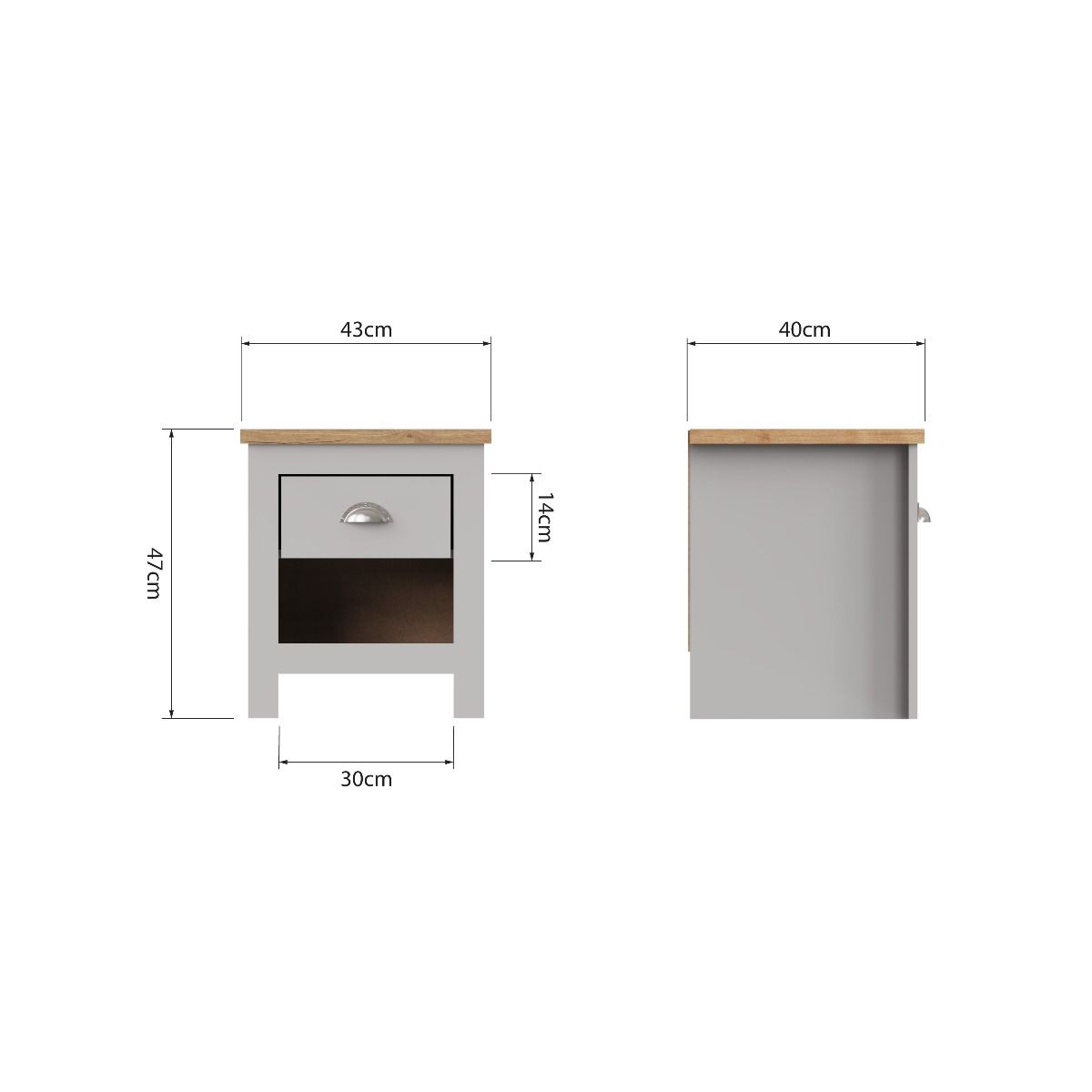 Nightstand with 1 Drawer