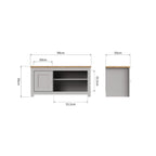 Lisbon TV Unit  1 Door 1 Shelf