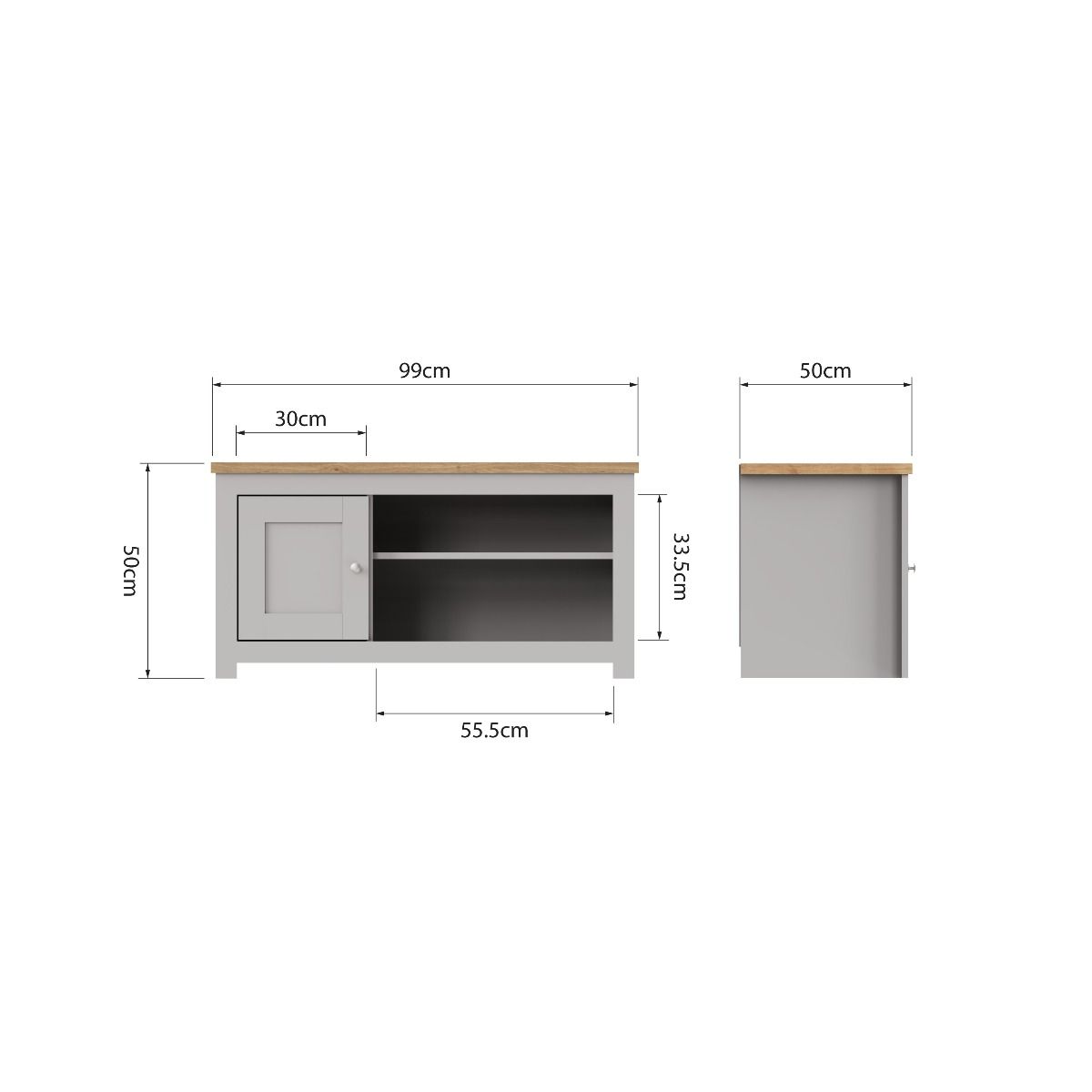 Lisbon TV Unit  1 Door 1 Shelf