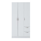 3 Door Double Wardrobe With 2 Drawers
