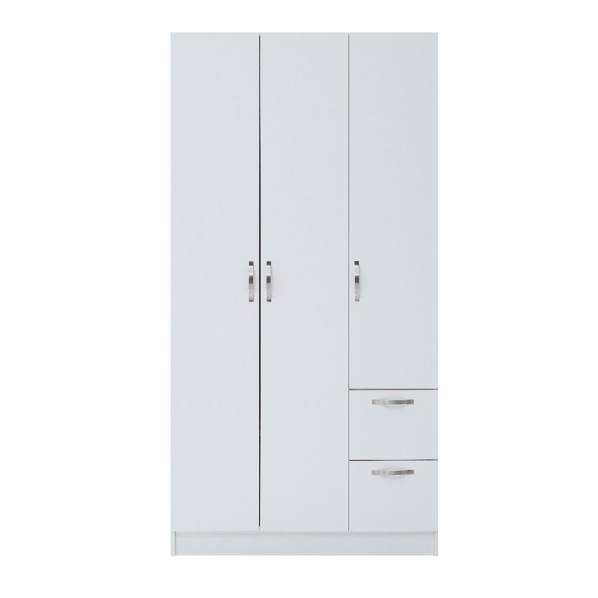 3 Door Double Wardrobe With 2 Drawers