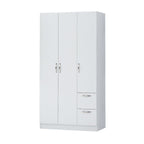 3 Door Double Wardrobe With 2 Drawers