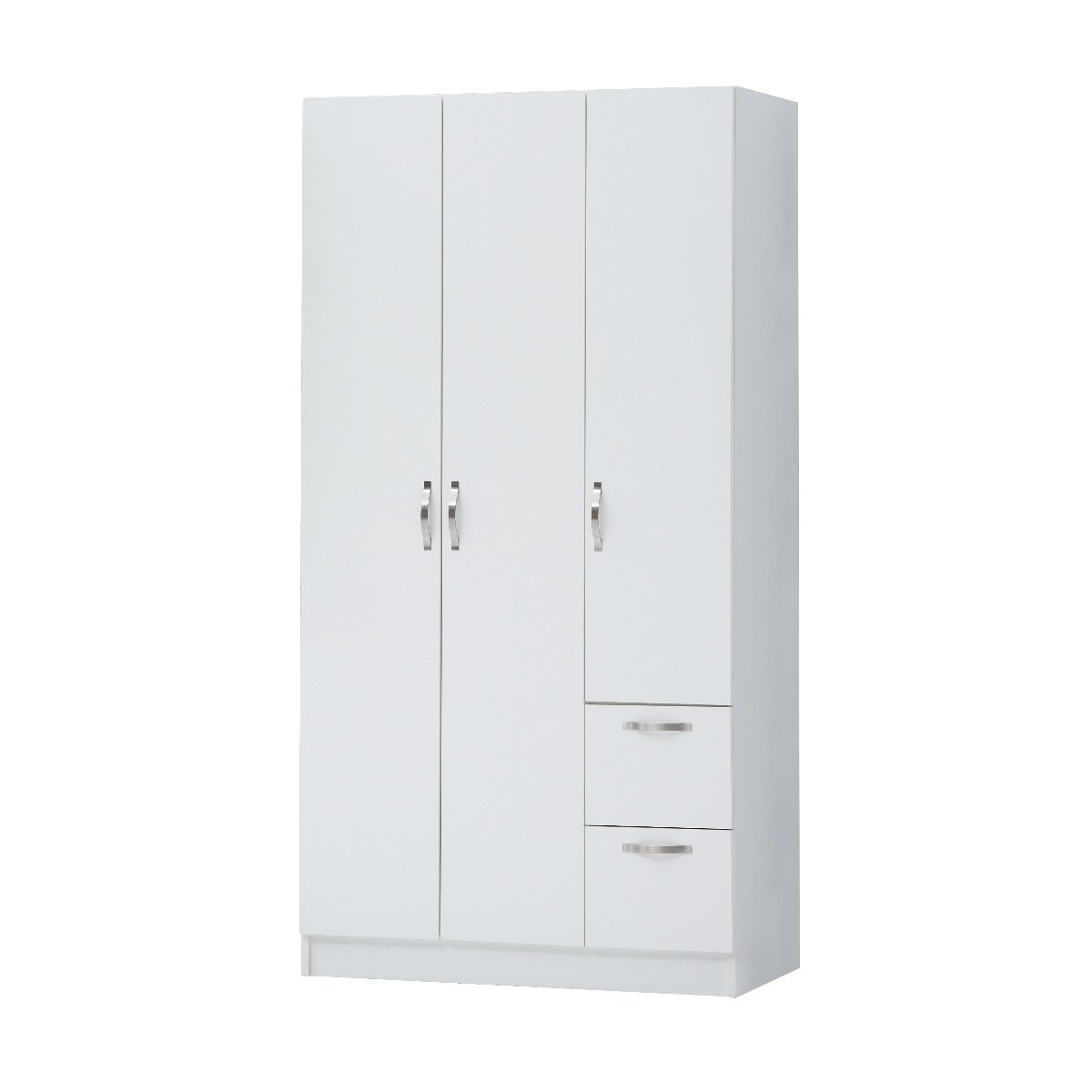 3 Door Double Wardrobe With 2 Drawers