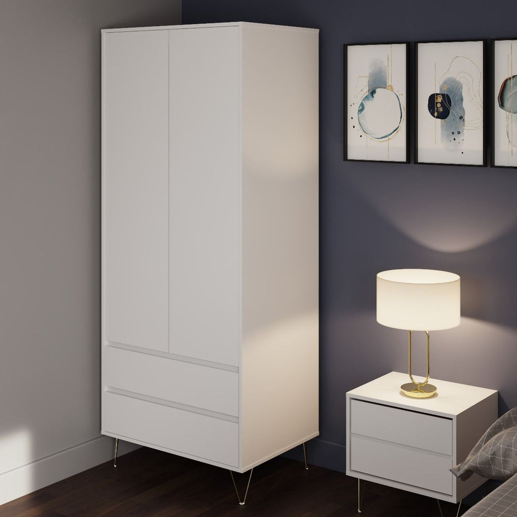 Monaco 2 Drawer Bedside Cabinet