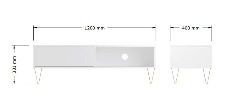 Monaco TV Cabinet With Sliding Doors
