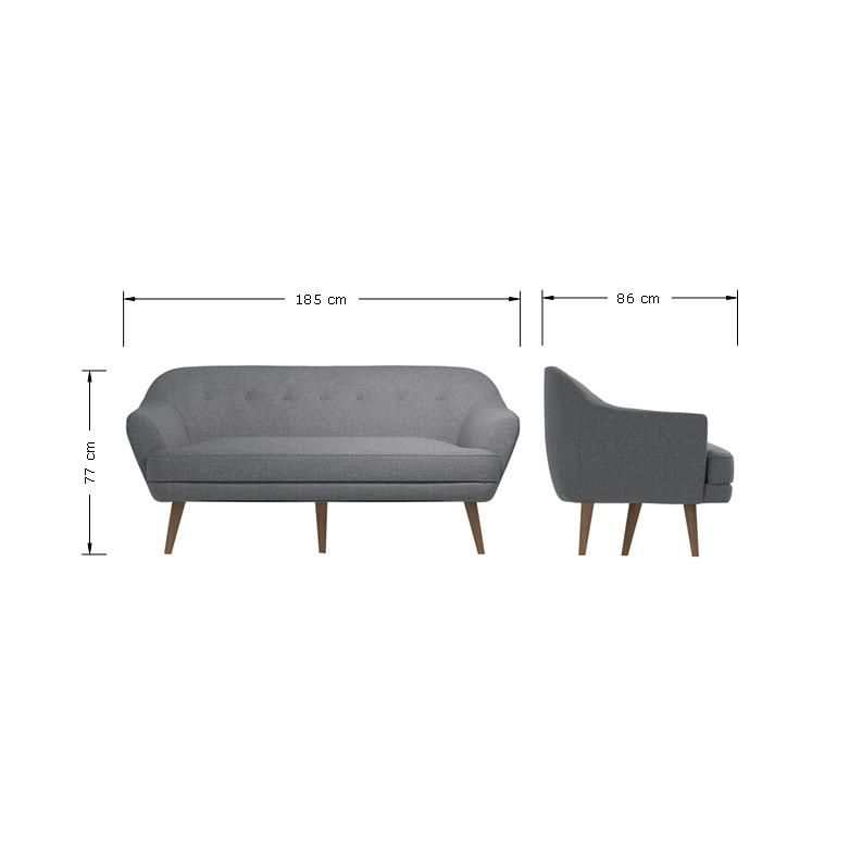 Three Seater Sofa Light Grey